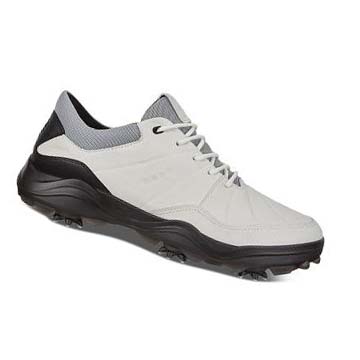 Men's Ecco Cleated Strike Golf Shoes White | SG 544GSO